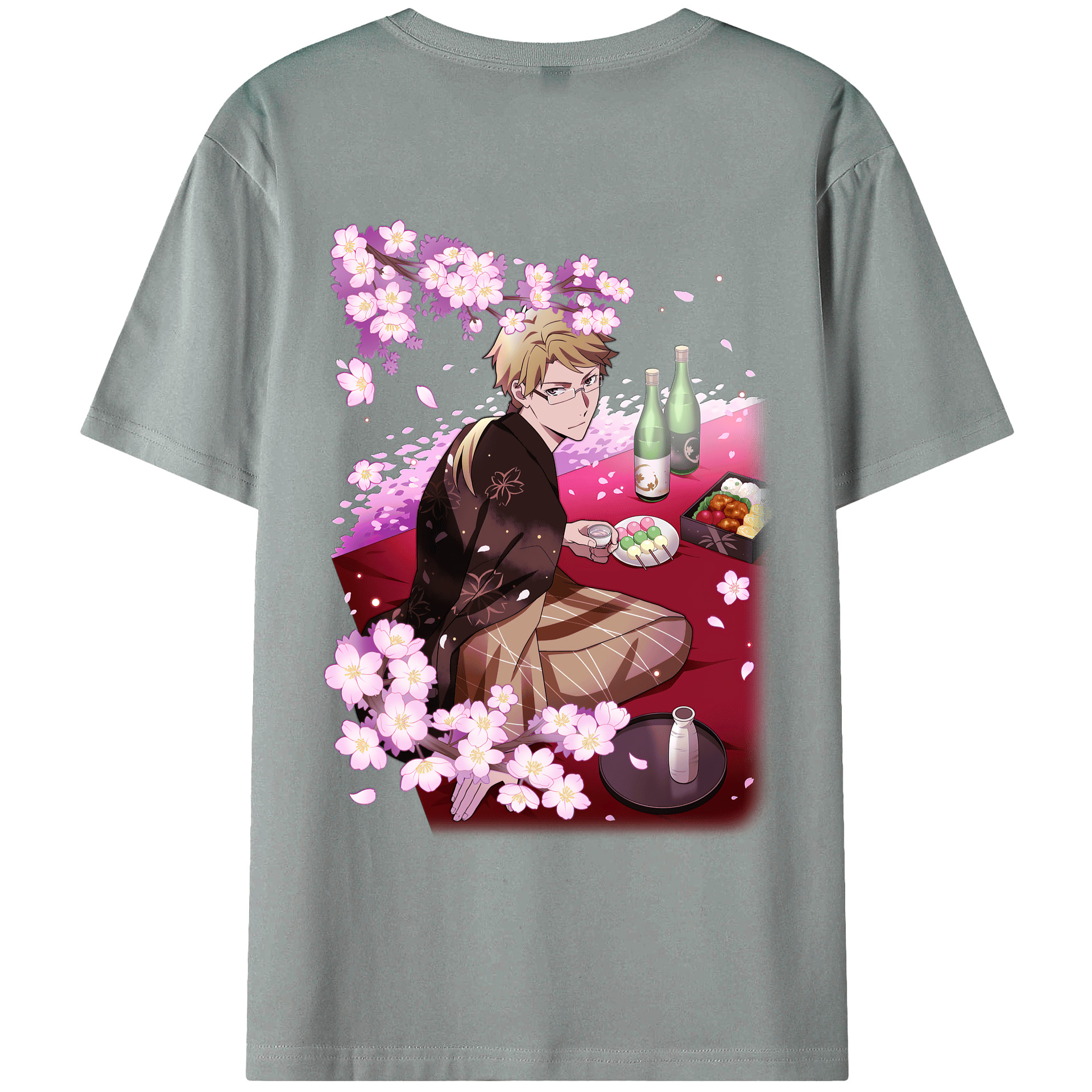 （画像用） 文豪ストレイドッグス Bungo Stray Dogs 綿100％ メンズ半袖Tシャツ（バックプリント） 通気性